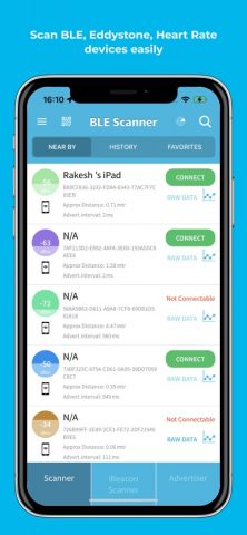 BLE Scanner 4.0 – Bluetooth LE для iOS — скриншот 1