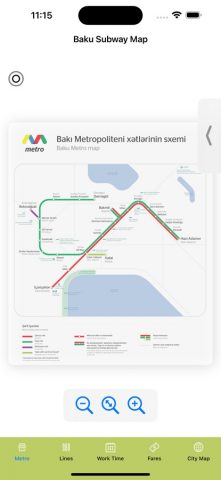 Baku Subway Map для iOS — скриншот 2
