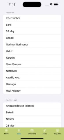 Baku Subway Map для iOS — скриншот 4