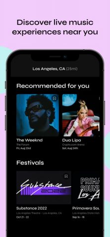 Bandsintown Concerts для iOS — скриншот 2