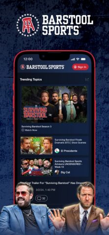 Barstool Sports для iOS — скриншот 1