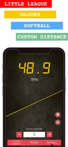 Baseball Pitch Speed Radar Gun для iOS — скриншот 4