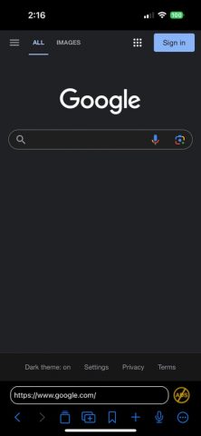 Базовый веб-браузер для iOS — скриншот 1