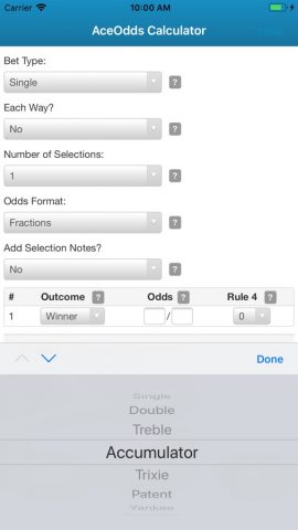 Bet Calculator UK для iOS — скриншот 2