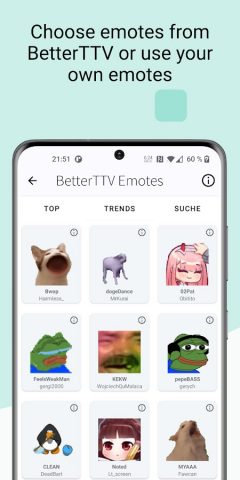 BetterTTV Emotes for WhatsApp для Android — скриншот 4