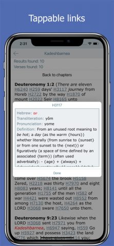 Bible and Strong’s Concordance для iOS — скриншот 3