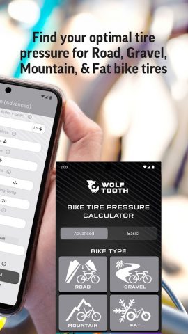 Bike Tire Pressure Calculator для Android — скриншот 2