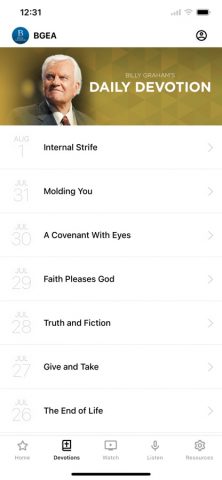 Billy Graham Evangelistic Assn для iOS — скриншот 2