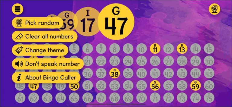 Bingo Caller для iOS — скриншот 2
