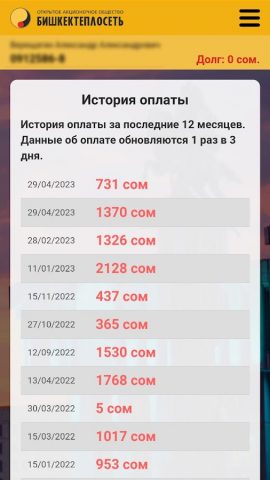 Бишкектеплосеть для Android — скриншот 3