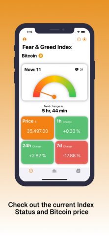 Bitcoin Fear & Greed Index для iOS — скриншот 1