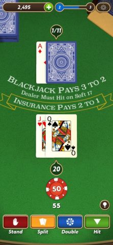 Blackjack для iOS — скриншот 2