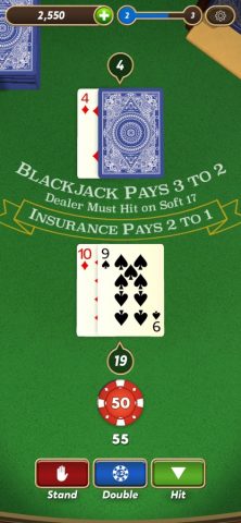 Blackjack для iOS — скриншот 4