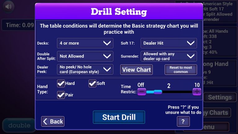 Blackjack Trainer: All in one для Android — скриншот 4