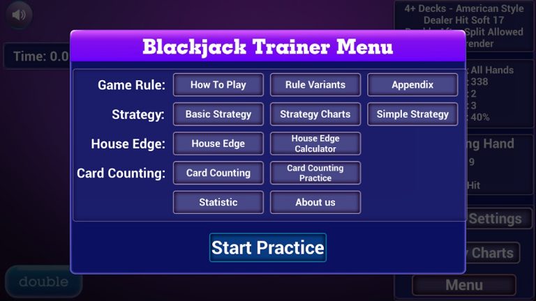 Blackjack Trainer: All in one для Android — скриншот 5