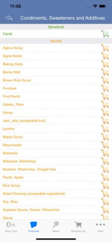 Blood Type Diet® для iOS — скриншот 3