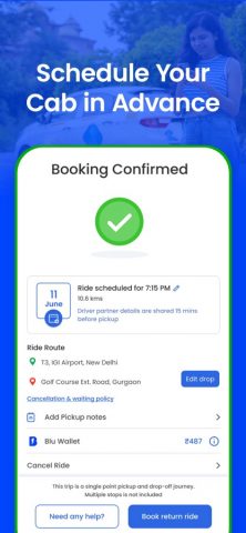 BluSmart: Safe Electric Cabs для iOS — скриншот 5