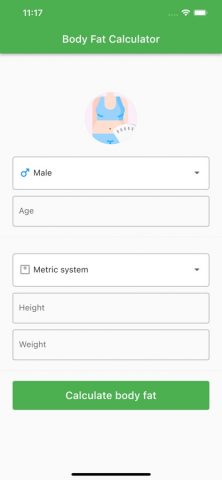 Body Fat Calculator 2023 для iOS — скриншот 1