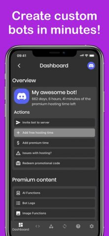 Bot Designer For Discord для iOS — скриншот 1