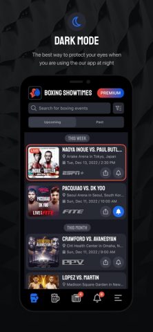 Boxing Showtimes для iOS — скриншот 5