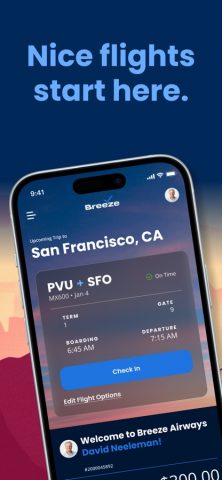 Breeze Airways для iOS — скриншот 1