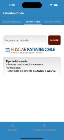 Buscar Patentes Chile для iOS — скриншот 2
