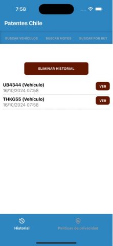 Buscar Patentes Chile для iOS — скриншот 4