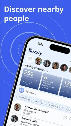 Buzzly: Find nearby people для Android — скриншот 1