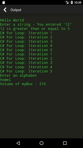 C# Programming Compiler для Android — скриншот 2
