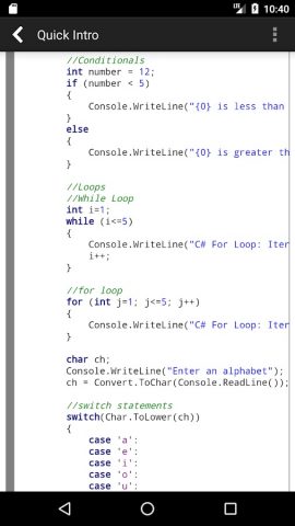 C# Programming Compiler для Android — скриншот 4