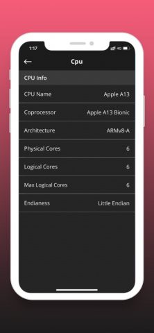 CPU Monitor — RAM,OS & Battery для iOS — скриншот 4