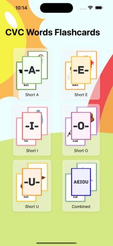 CVC Words Flashcards для iOS — скриншот 1