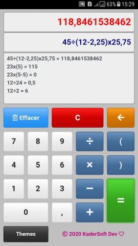 Calculatrice для Android — скриншот 1