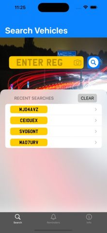 Car Check MOT History Search для iOS — скриншот 1