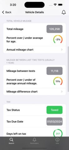 Car Check MOT History Search для iOS — скриншот 3