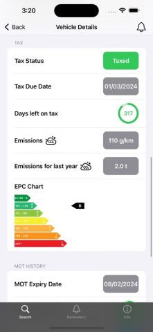 Car Check MOT History Search для iOS — скриншот 4