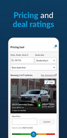 CarGurus Dealer: VINs & Leads для Android — скриншот 1