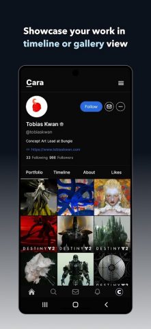 Cara: Art & Social для Android — скриншот 1