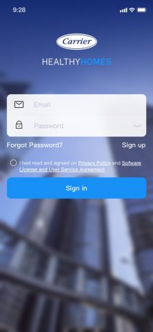 Carrier Air Conditioner для iOS — скриншот 1