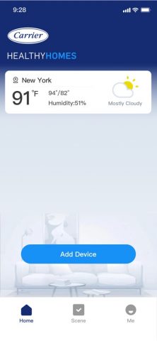 Carrier Air Conditioner для iOS — скриншот 2