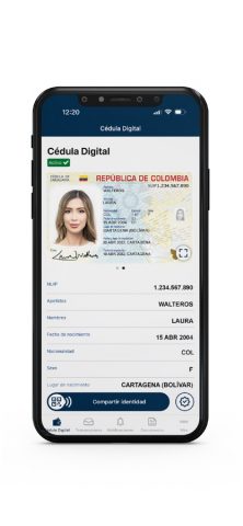 Cedula Digital Colombia для iOS — скриншот 1