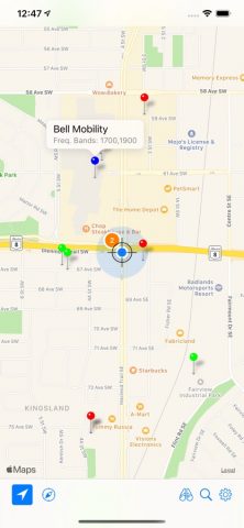 Cell Towers Canada для iOS — скриншот 2