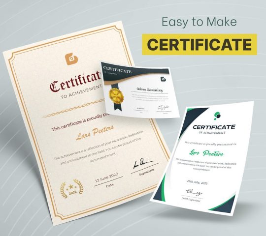 Certificate Templates & Maker — скриншот 1