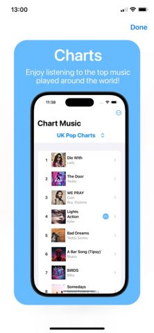 Chart Music для iOS — скриншот 1