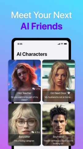 Chatty: AI Roleplay Characters для Android — скриншот 1