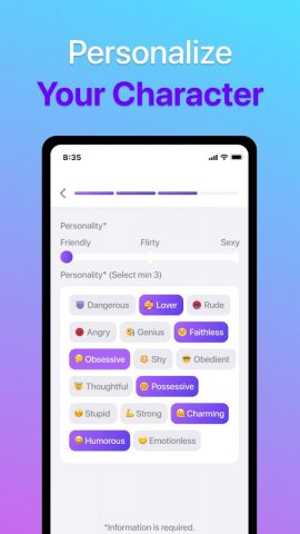 Chatty: AI Roleplay Characters для Android — скриншот 4