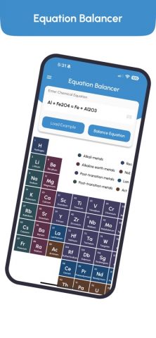 Chemical Equation Balancer App для iOS — скриншот 1