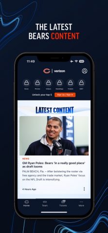 Chicago Bears Official App для iOS — скриншот 2