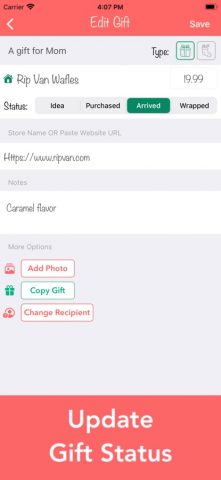 Christmas Gift List Tracker для iOS — скриншот 5