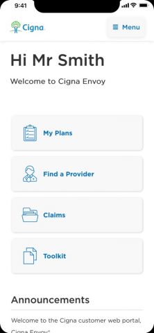Cigna Envoy® для iOS — скриншот 1